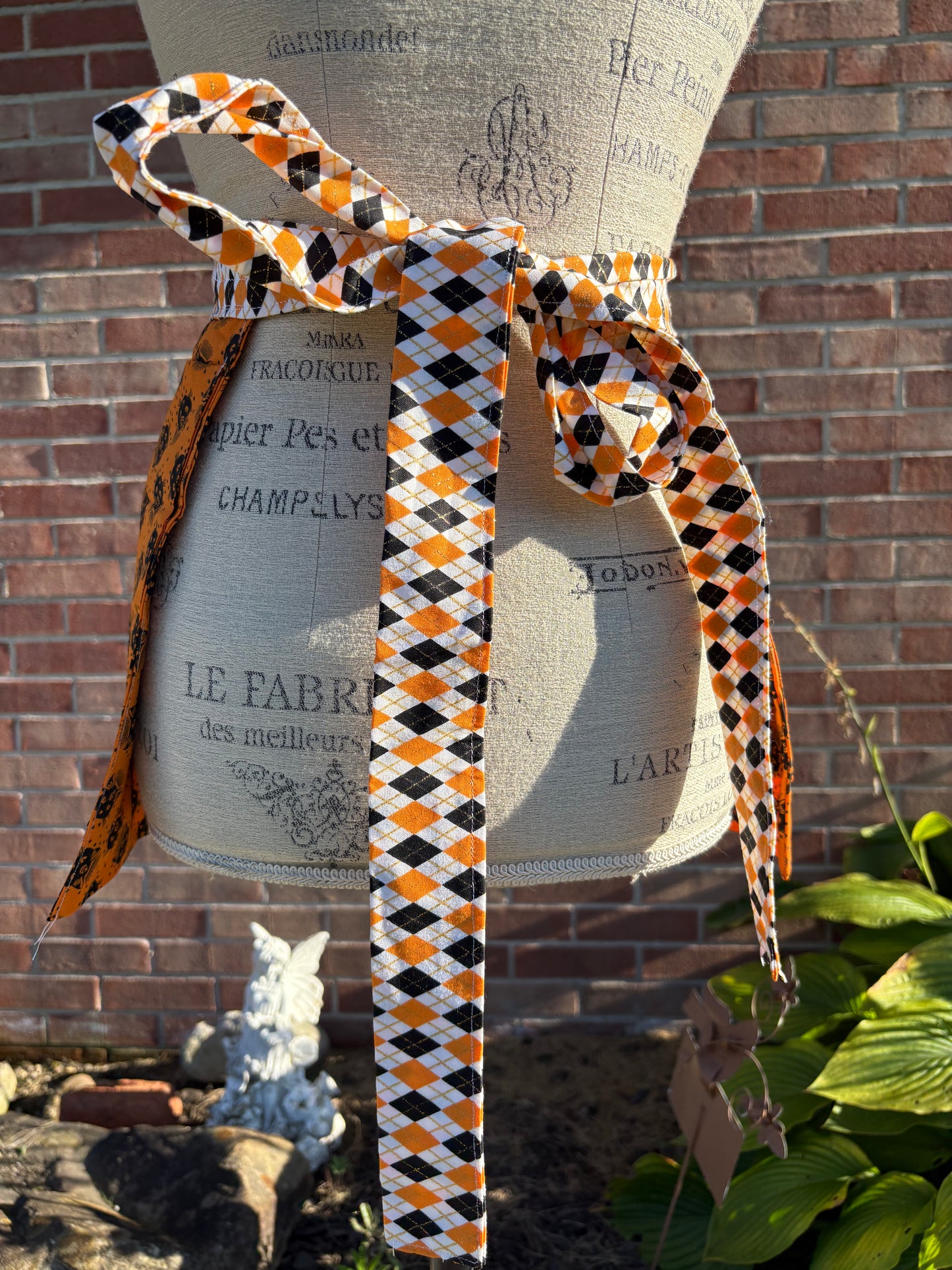 Halloween Black Cat Half Apron